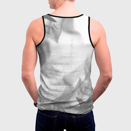 Мужская майка без рукавов Stray - white gradient / 3D-Черный – фото 4
