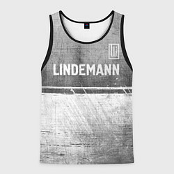 Майка-безрукавка мужская Lindemann - grey gradient посередине, цвет: 3D-черный