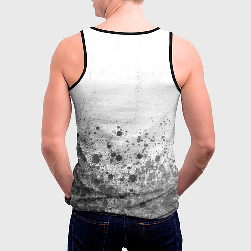 Мужская майка без рукавов Blink 182 - white gradient посередине / 3D-Черный – фото 4