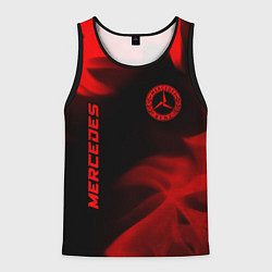 Майка-безрукавка мужская Mercedes - red gradient вертикально, цвет: 3D-черный