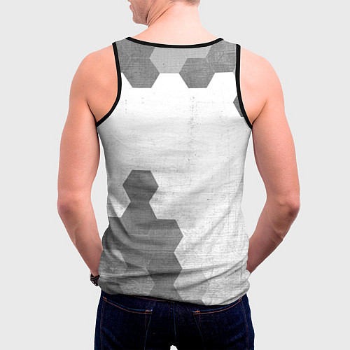 Мужская майка без рукавов Citroen - white gradient вертикально / 3D-Черный – фото 4