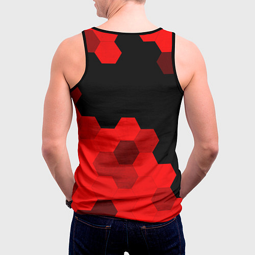 Мужская майка без рукавов Need for Speed - red gradient посередине / 3D-Черный – фото 4
