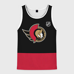 Майка-безрукавка мужская Оттава Сенаторз хоккей, цвет: 3D-белый