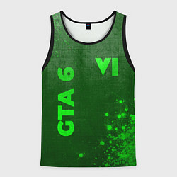 Мужская майка без рукавов GTA 6 - green gradient вертикально