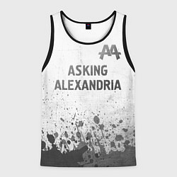 Майка-безрукавка мужская Asking Alexandria - white gradient посередине, цвет: 3D-черный