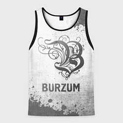 Майка-безрукавка мужская Burzum - white gradient, цвет: 3D-черный
