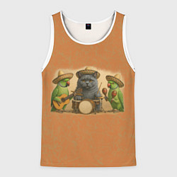 Мужская майка без рукавов Надежды маленький оркестрик в оранжевом