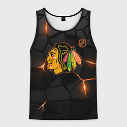 Майка-безрукавка мужская Чикаго Блэкхокс - плиты с подсветкой, цвет: 3D-черный
