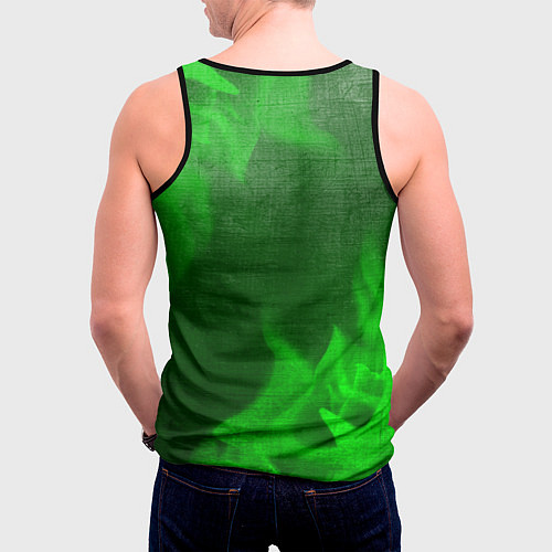 Мужская майка без рукавов Counter Strike 2 - green gradient / 3D-Черный – фото 4