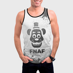 Майка-безрукавка мужская FNAF - white gradient, цвет: 3D-черный — фото 2