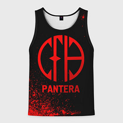 Мужская майка без рукавов Pantera - red gradient