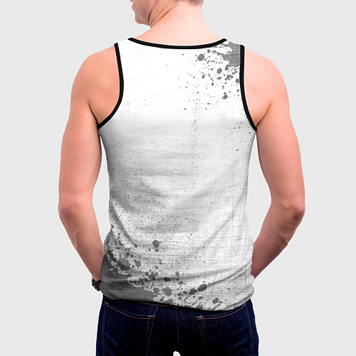 Мужская майка без рукавов Fall Out Boy - white gradient вертикально / 3D-Черный – фото 4
