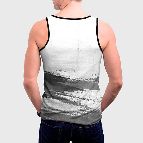 Мужская майка без рукавов Three Days Grace - white gradient посередине / 3D-Черный – фото 4
