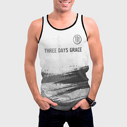 Майка-безрукавка мужская Three Days Grace - white gradient посередине, цвет: 3D-черный — фото 2