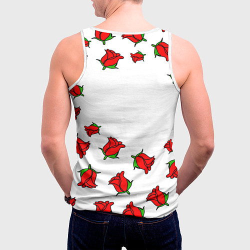 Мужская майка без рукавов Monster energy steel rose / 3D-Белый – фото 4