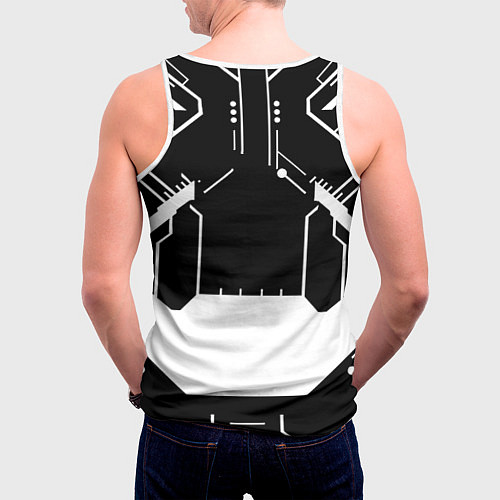 Мужская майка без рукавов Monster energy geometry / 3D-Белый – фото 4