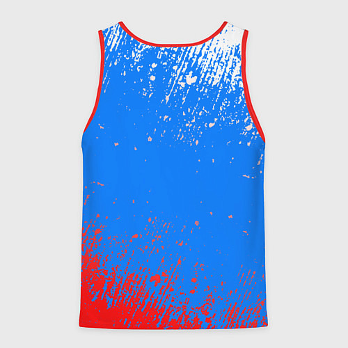 Мужская майка без рукавов Патриот - флаг / 3D-Красный – фото 2