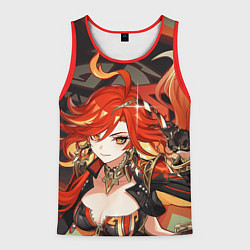 Майка-безрукавка мужская Mavuika Genshin Impact, цвет: 3D-красный