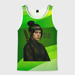 Майка-безрукавка мужская Билли Айлиш в стиле ниндзи, цвет: 3D-белый