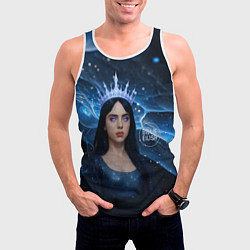 Майка-безрукавка мужская Билли Айлиш в стиле снежной королевы, цвет: 3D-белый — фото 2