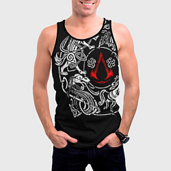 Майка-безрукавка мужская Ассасин Крид Раграрек, цвет: 3D-черный — фото 2