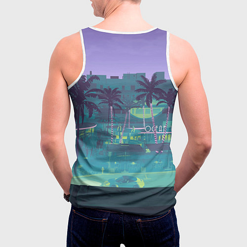 Мужская майка без рукавов Риал даймз из Gta 6 / 3D-Белый – фото 4