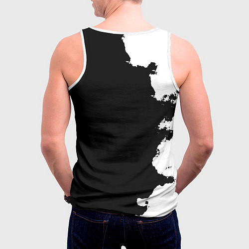 Мужская майка без рукавов Monster energy краски белые / 3D-Белый – фото 4
