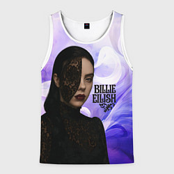 Майка-безрукавка мужская Готический стиль Билли Айлиш, цвет: 3D-белый