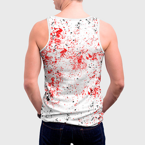 Мужская майка без рукавов Воин Спарты / 3D-Белый – фото 4