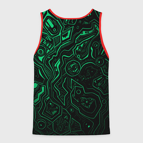 Мужская майка без рукавов Японский кибернетический Они / 3D-Красный – фото 2