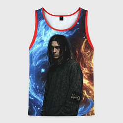 Майка-безрукавка мужская Bones депрессивный стиль, цвет: 3D-красный