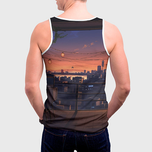 Мужская майка без рукавов Bones в аниме / 3D-Белый – фото 4