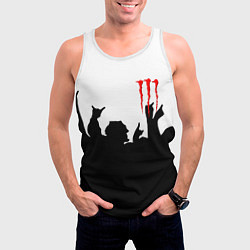 Майка-безрукавка мужская Monster energy rock black, цвет: 3D-белый — фото 2