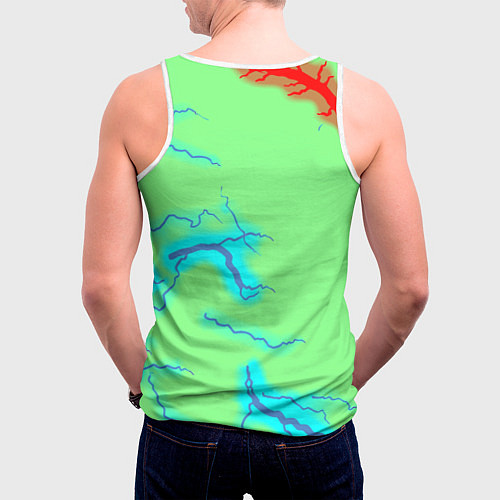 Мужская майка без рукавов Monster energy storm electrix / 3D-Белый – фото 4