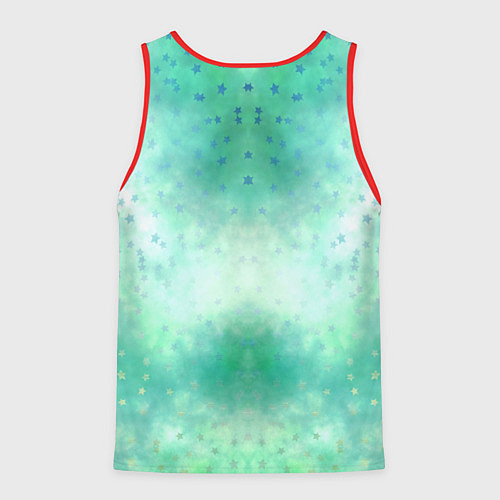 Мужская майка без рукавов Веселая лисичка ест арбуз / 3D-Красный – фото 2