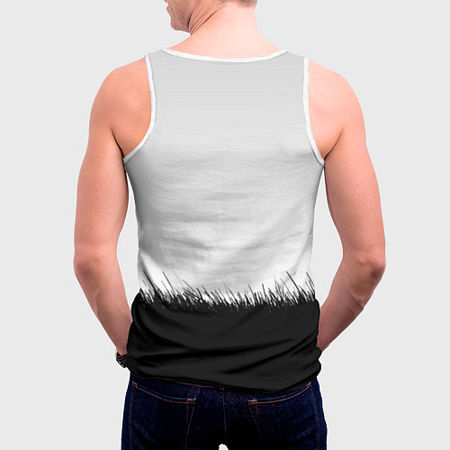 Мужская майка без рукавов Самурайский путь / 3D-Белый – фото 4