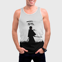 Майка-безрукавка мужская Самурайский путь, цвет: 3D-белый — фото 2