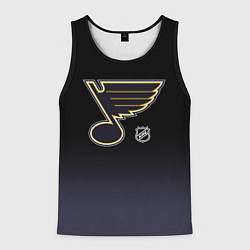 Майка-безрукавка мужская Сент Луис Блюз - градиент, цвет: 3D-черный