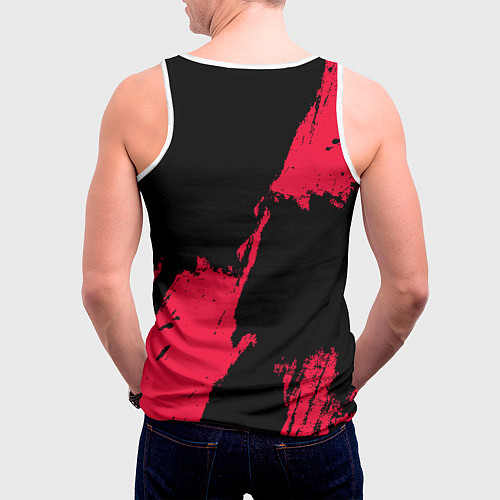 Мужская майка без рукавов Хьюстон Рокетс - брызги краски / 3D-Белый – фото 4