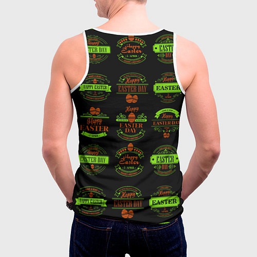 Мужская майка без рукавов Easter holidays / 3D-Белый – фото 4