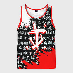 Майка-безрукавка мужская Doom dark age japan, цвет: 3D-красный