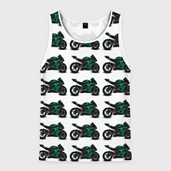 Мужская майка без рукавов Motorbike dark green