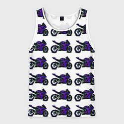 Мужская майка без рукавов Motorcycle purple gloss
