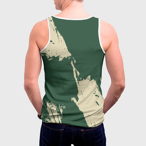 Мужская майка без рукавов Милуоки Бакс - разлитая краска / 3D-Белый – фото 4