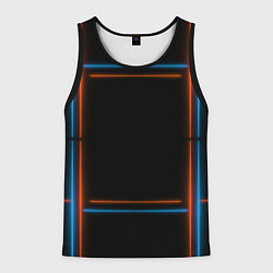 Майка-безрукавка мужская Neon black red blue, цвет: 3D-черный