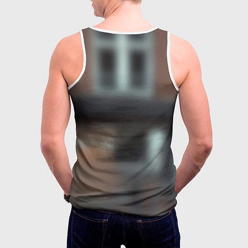 Мужская майка без рукавов Голубь шпион с ретро фотокамерой / 3D-Белый – фото 4