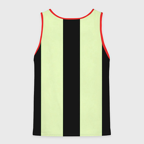 Мужская майка без рукавов Color light green black line / 3D-Красный – фото 2