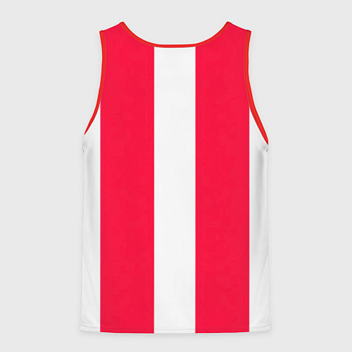 Мужская майка без рукавов Color red white line / 3D-Красный – фото 2