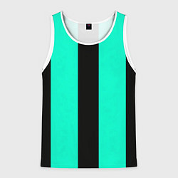 Мужская майка без рукавов Color light blue white line