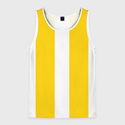 Мужская майка без рукавов Color yellow white line
